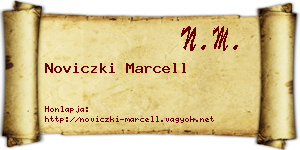 Noviczki Marcell névjegykártya